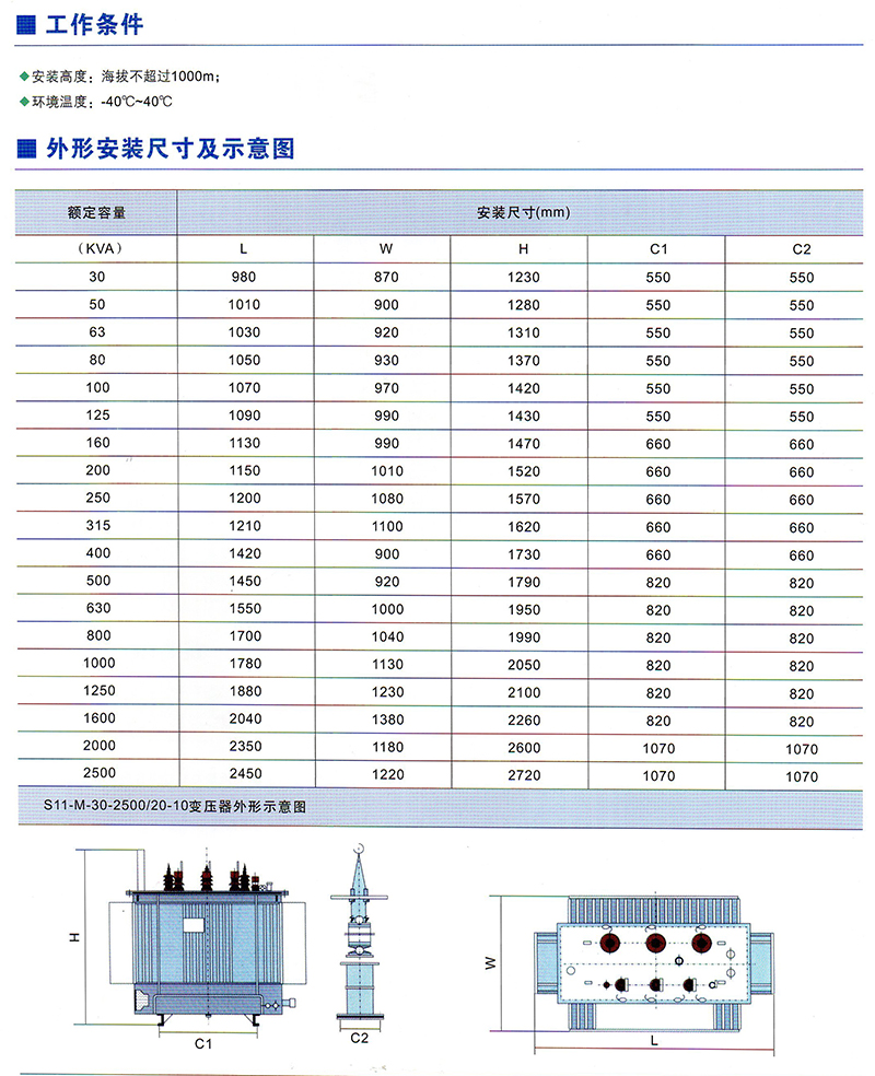 S11-M-10KV系列無(wú)勵(lì)磁調(diào)壓全密封油浸式電力變壓器價(jià)格